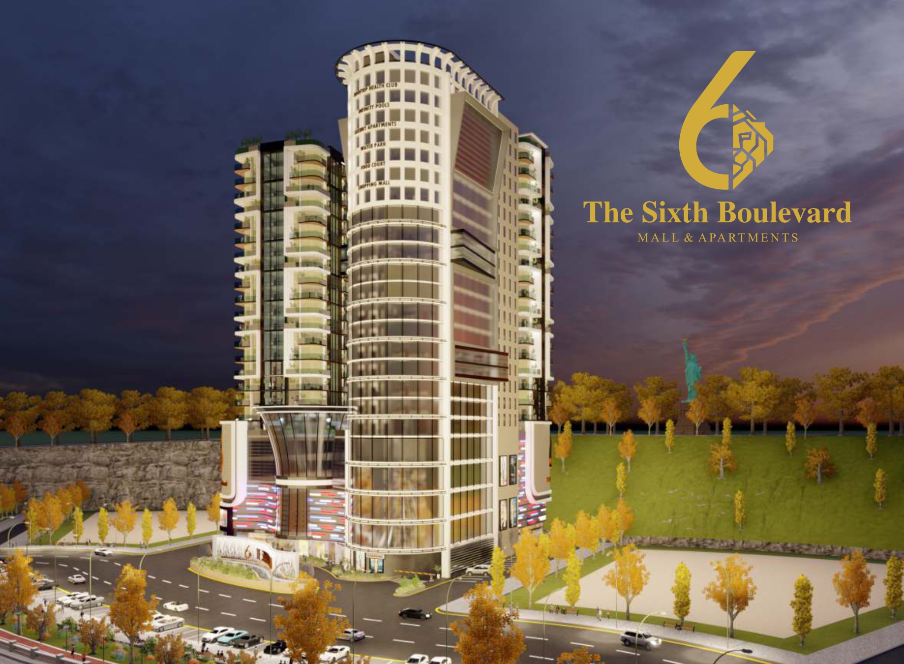 The Sixth Boulevard Mall & Apartments | Business District | Phase 08 | Bahria Town